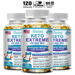 Daitea Keto Supplement 25000mg – Supports healthy eating, weight management, supports immunity, 120 capsules supplements BareGlow