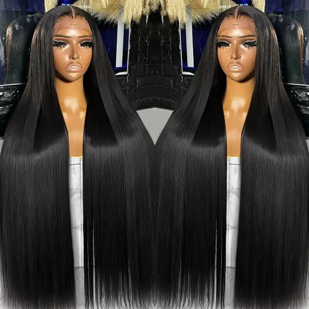 Straight Lace Front Wigs Human Hair 250% Density 13x4 Full Frontal Transparent HD Lace Wig Glueless Wigs 13x6 Lace Frontal Wigs BareGlow