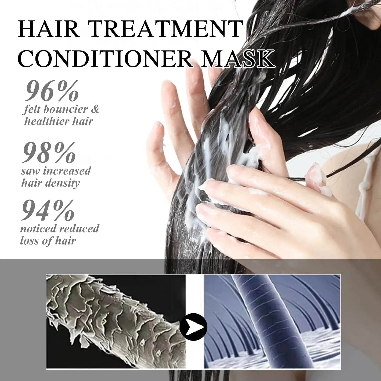 100ML Natural Hair Mask Moisturizing Nourishing Hair Roots Improve Smoothness Anti-frizzing Enhance Gloss Fluff Hair Care Mask BareGlow
