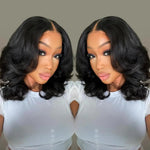 Bob Wig Human Hair 13x4 Frontal Lace Wig Body Wave HD Lace Front Wigs Human Hair Pre Plucked 99J,4/27 and natural Wigs for Women BareGlow