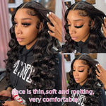 HD 13x6 Loose Nature Wave Lace Front Human Hair Wigs 250% Transparent 30 40 Inch 13x4 Full Deep Water Wave Lace Frontal Wigs BareGlow