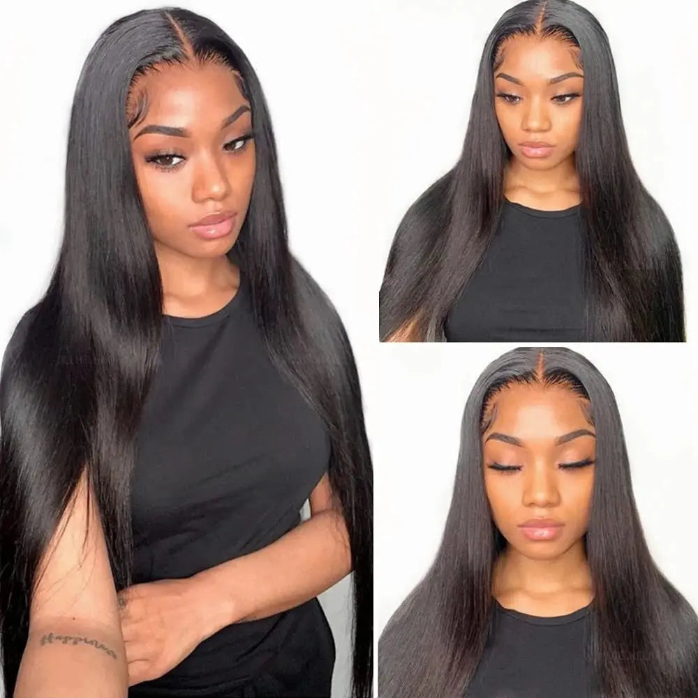 40 Inch Glueless HD Lace 13x4 Front Wig Human Hair 13x6 Ready To Wear Straight Wigs With Pre Plucked 5x5 Closure No Glue Needed BareGlow