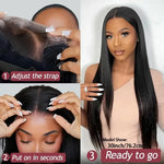 40 Inch Glueless HD Lace 13x4 Front Wig Human Hair 13x6 Ready To Wear Straight Wigs With Pre Plucked 5x5 Closure No Glue Needed BareGlow