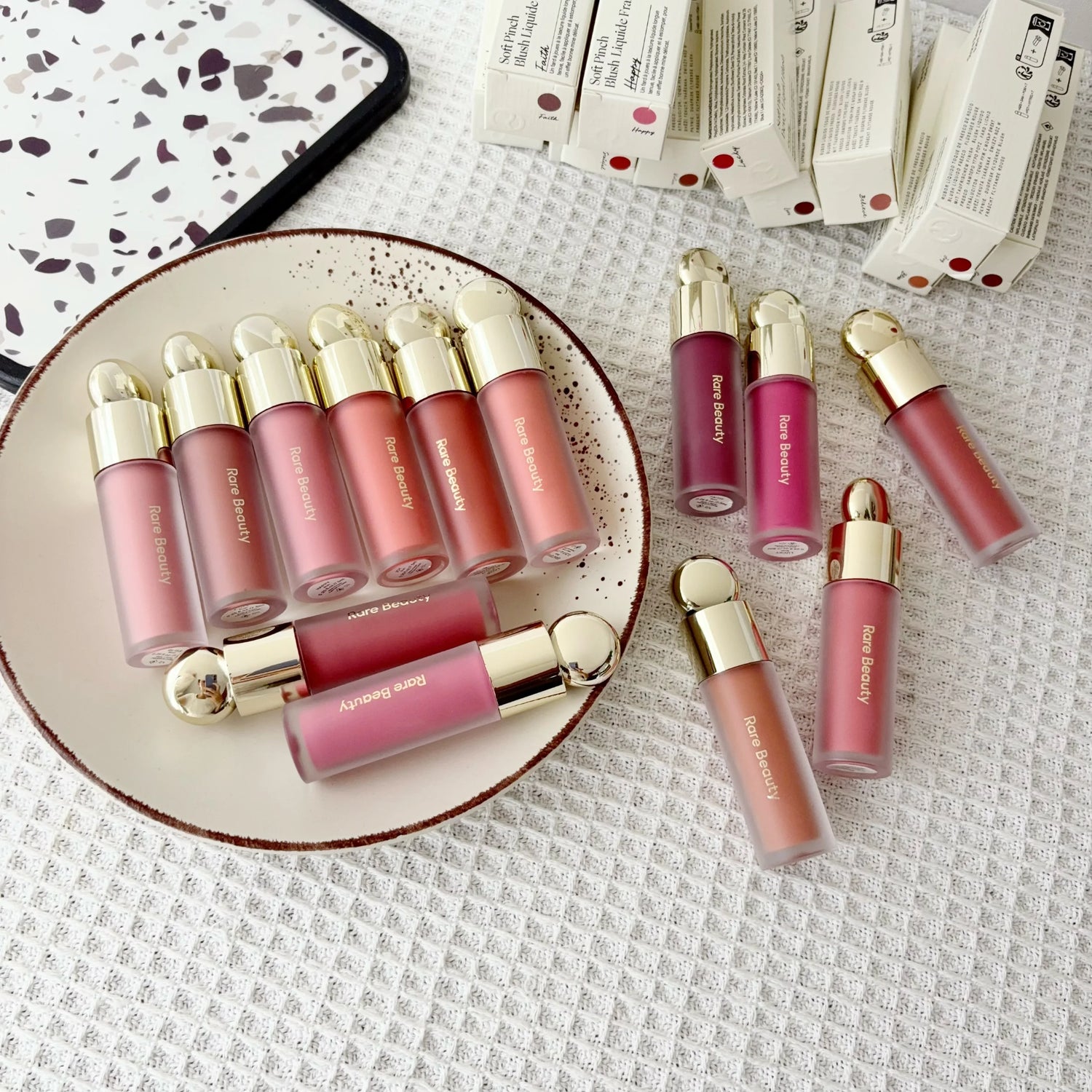 Rare Beauty Soft Pinch Liquid Blush Silky Lightweight Breathable Long Lasting Plump Makeup Hope Love Virtue Happy Wonder Worth