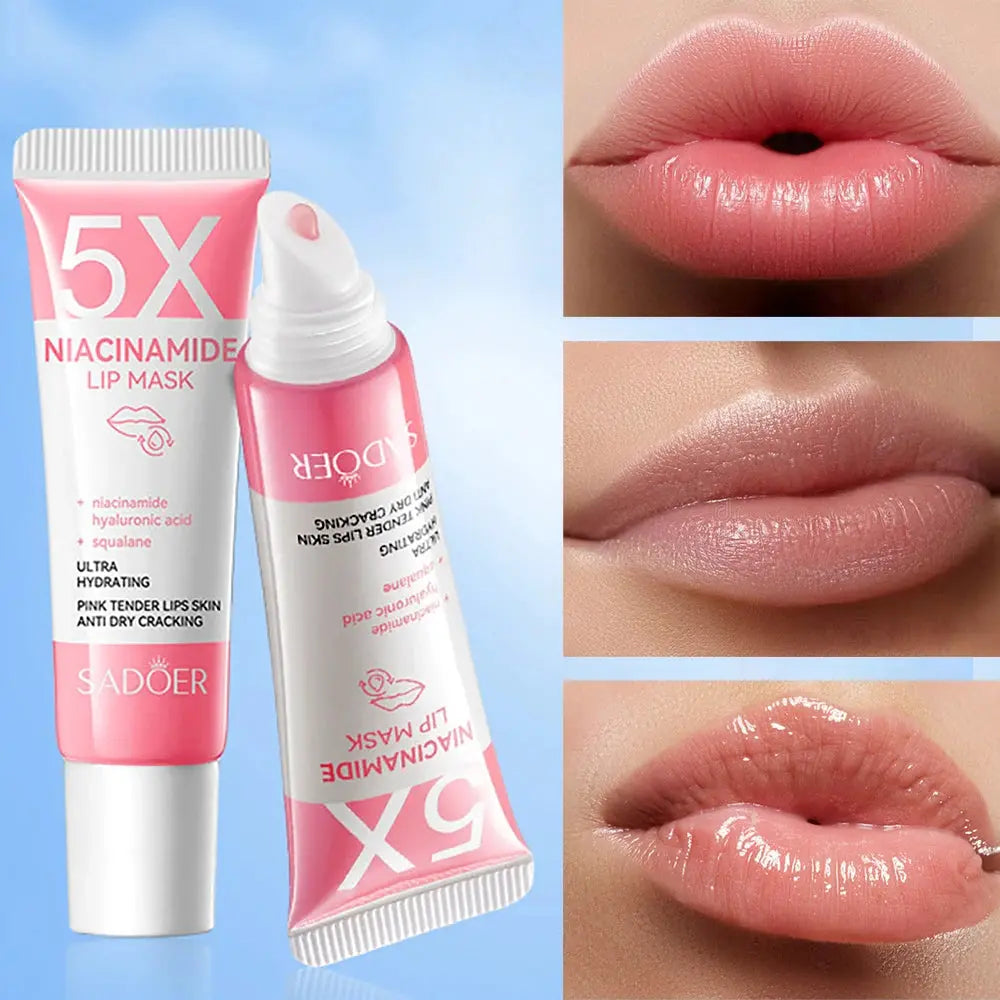 5X Niacinamide Plumping Lip Mask – Intense Hydration & Anti-Dryness for Soft, Pink Lips | Care Chapped Lips Overnig 10g/pc BareGlow