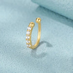 Fashion Copper Fake Nose Rings for Women Hypoallergenic Cartilage Cuff Earrings Falso Nose Piercing Jewelry BareGlow