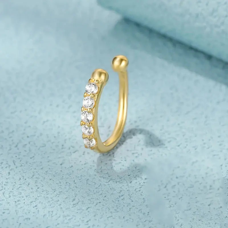 Fashion Copper Fake Nose Rings for Women Hypoallergenic Cartilage Cuff Earrings Falso Nose Piercing Jewelry BareGlow