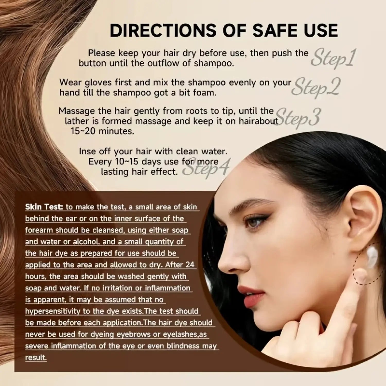 Water Ice Levin Black Hair Dye Shampoo 4-in-1 Mild Natural Herbal Ingredients 15 Minutes Fast Coloring Moisturizing Care 100ml BareGlow