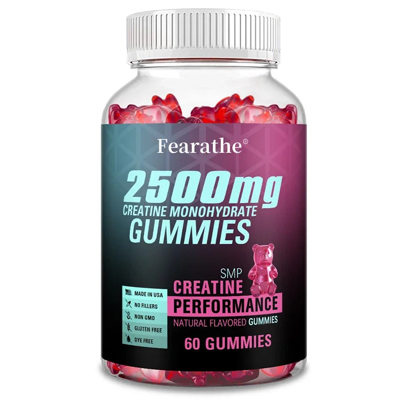 Creatine Monohydrate Gummies - Boost Energy, Build Muscle Mass, and Improve Athletic Performance, Supports Mood Health BareGlow