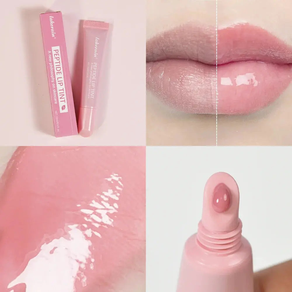 Lakerain 10ml Lip Balm Gel Texture Long Lasting Moisturizing Restore Replenish Non-Sticky Fragrance-Free Tinted Lip Serum Makeup BareGlow