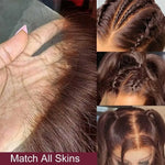 30 40 Inch Chocolate Brown Body Wave Human Hair Wigs 13X4 HD Lace Frontal WIgs For Women Colored Wet And Wavy Lace Front Wig BareGlow