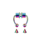 5pcs Stainless Steel Magnet Fake Nose Ring Hoop Fake Piercing Hoop Septum Rings For Women Fashion Gothic Rock Body Jewelry Gifts BareGlow