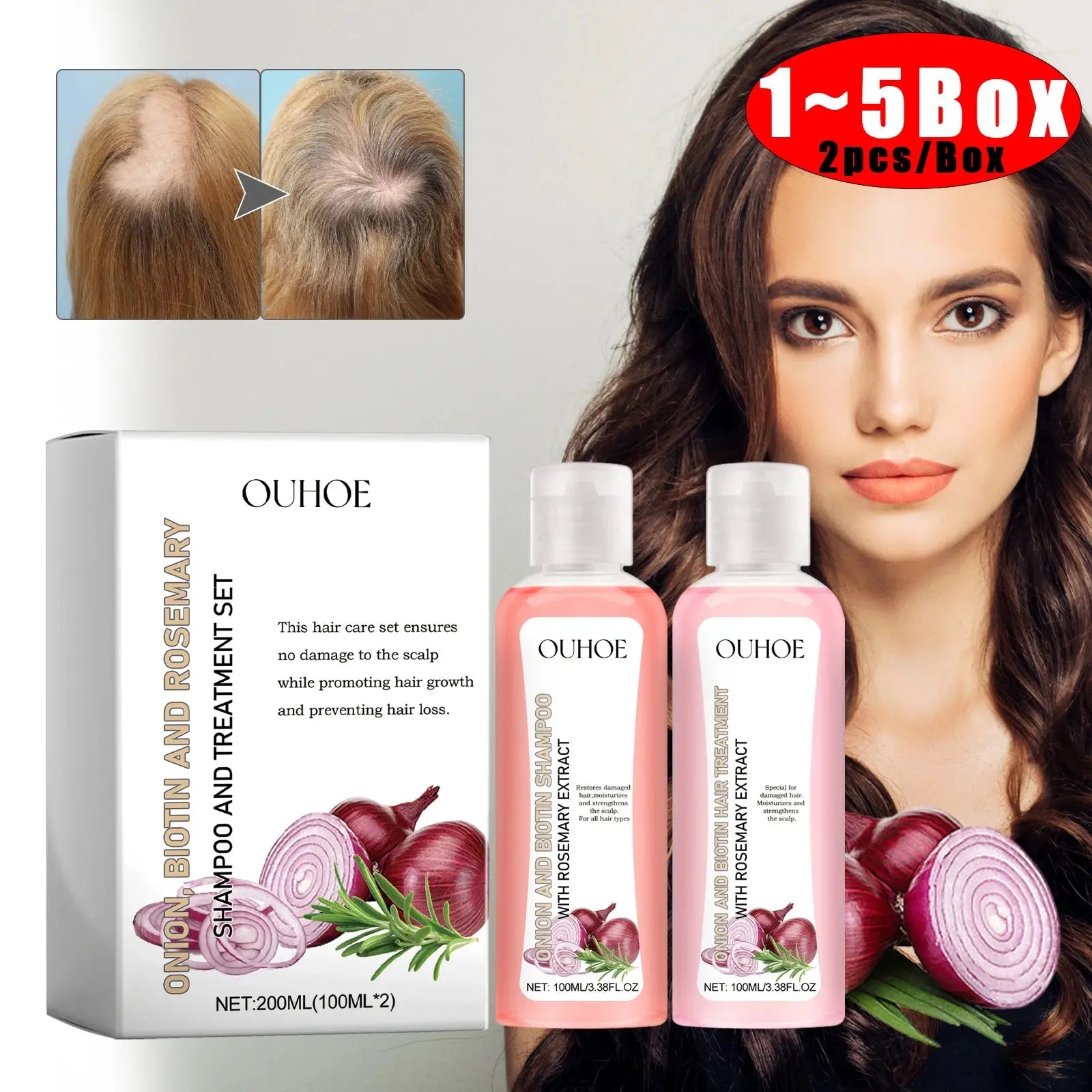 Biotin Rosemary Shampoo Care Set Shampoo Conditioner For All Hair Types Hair Shampoo Paraben Free Healthy Hair Care Gift BareGlow