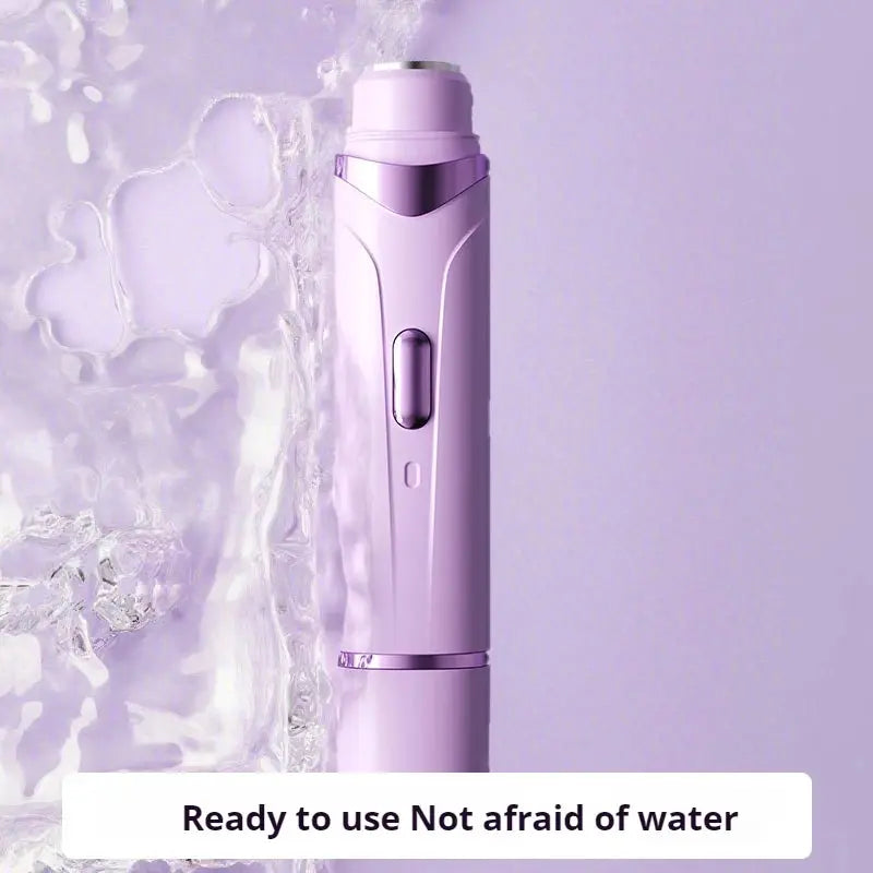 2in1 Electric Razor for Women Painless Hair Removal Rechargeable Body Trimmer Underarm Mustache Epilator Shaver BareGlow