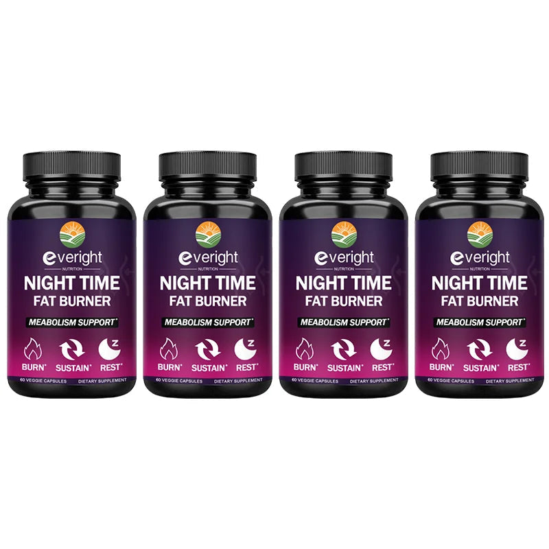 Night Fat Burner - Boost Metabolism, Improve Sleep & Curb Cravings for Effective Weight Loss (Men & Women) BareGlow