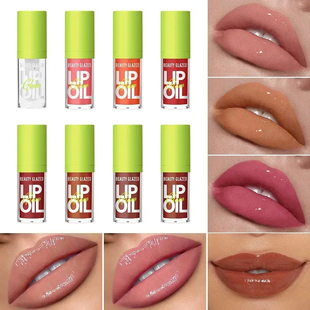 Beauty Glazed Rare Bright Lustrous Lip Essence Moisturizing Shine Shimmer Plumping Lip Tint  Care Oil Gloss for Lip Enhancement BareGlow