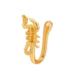 Fashion Gold Color Dragon Butterfly Fake Nose Ring for Women Africa Copper Helix U Shape Faux Aro Nariz Piercing BareGlow