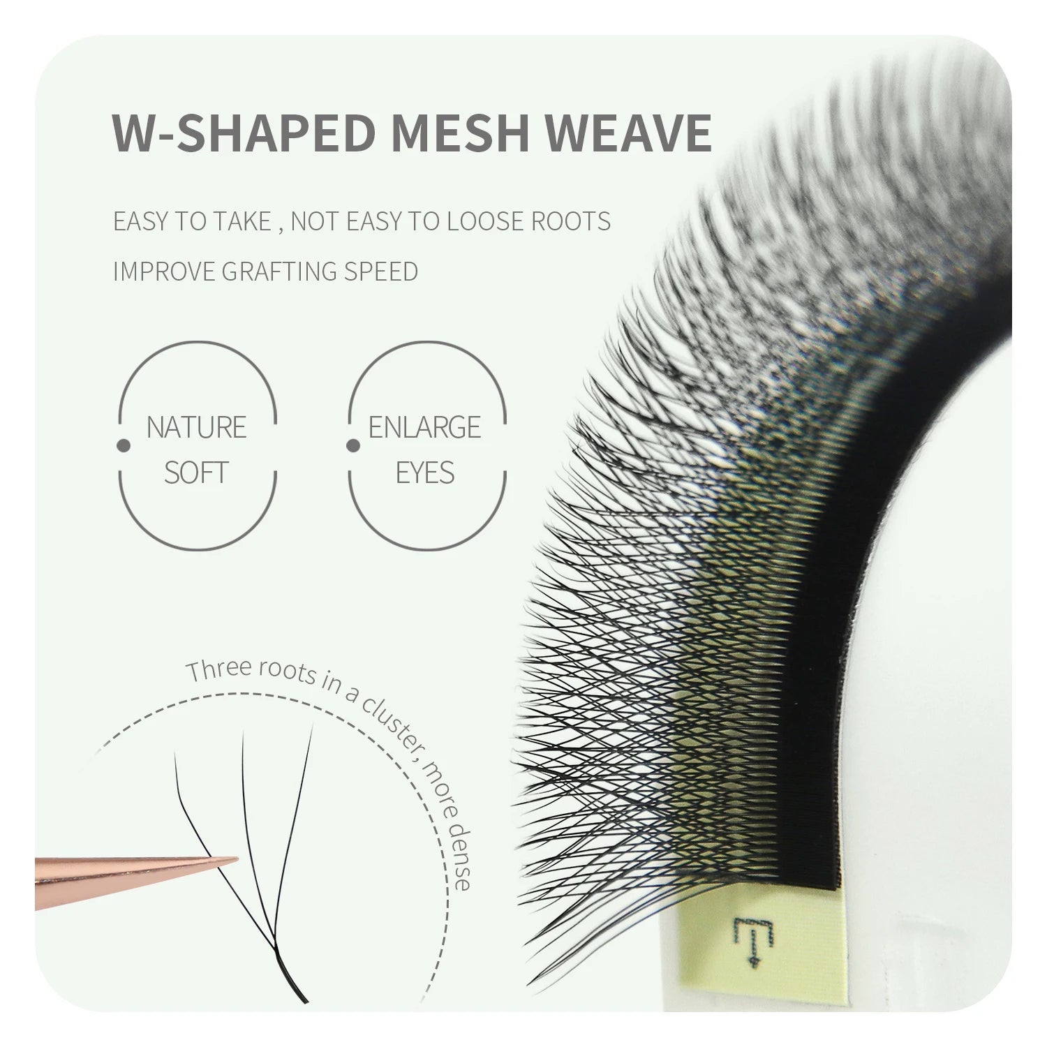 ANNAFRIS Premade Volume Fan YY 3D 4D 5D W-Shaped Lash Automatic Flowering W Lashes Extension Natural Soft Full Dense Mink Lash BareGlow