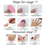 Almond Press On Nails 24Pcs Gold Line Design Glossy Full Cover Acrylic Fake Nails Kit with Jelly Glue And File for Women Daily Party Gift Set BareGlow