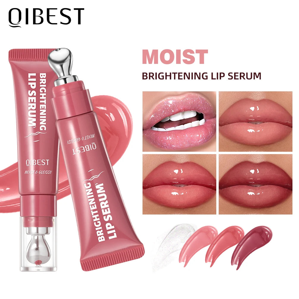 QIBEST Mirror Watery Crystal Jelly Lipgloss Tint Long Lasting Moisturizing Lipstick Shiny Glitter Lip Glaze Nourishing Makeup