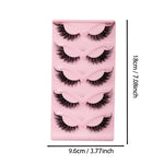 5 Pairs Cat Eye Lashes Faux Mink Eyelashes Natural long Manga Lashes Winged End Eye Elongated Eyelashes Fake Lashes Makeup BareGlow