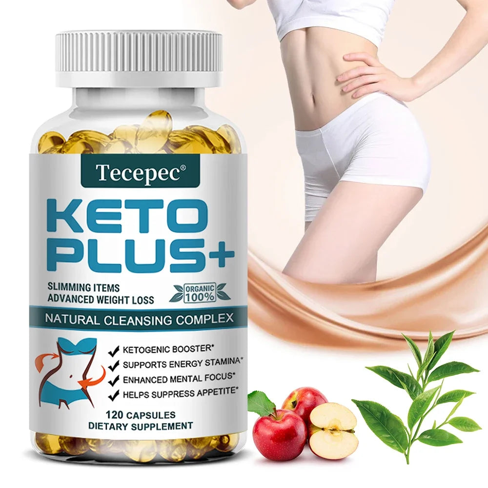 Tecepec Keto Plus+ Weight Loss Supplement Fat Burning Capsules Malic Acid Burn Belly Fat and Muscle Supplement Ketogenic Diet BareGlow