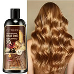 YUITIKUE 4-in-1 Caramel Brown Hair Dye Shampoo 100ml - Natural Instant Color Shampoo with Moisturizing Care BareGlow