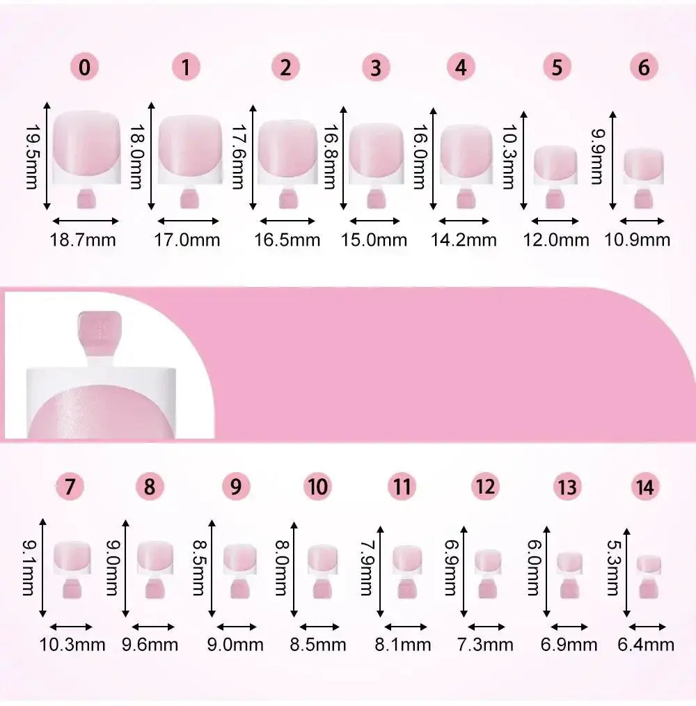 60PCS/box High Quality Nail Art Tips Toe Press On Nails White Black Pink Blue French Tips False Nails Tip Fake Nails Short BareGlow