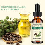 Mix Castor Oil and Rosemary Oil for Hair Growth Enhances hair thickness and Shine, Reduce Hair Loss and Split Ends Hair Care Oil BareGlow