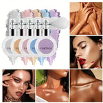 Diamond Highlighter Glitter Spray High Gloss Fairy Powder Shimmer Sparkle Powder Makeup for Face Body Highlight Face Body Makeup BareGlow