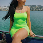 Summer Spaghetti Strap Mini Dress 2026 Women Sexy Bodycon Club Party Dresses Short Female Camisole Solid Black Sheath Sundress BareGlow