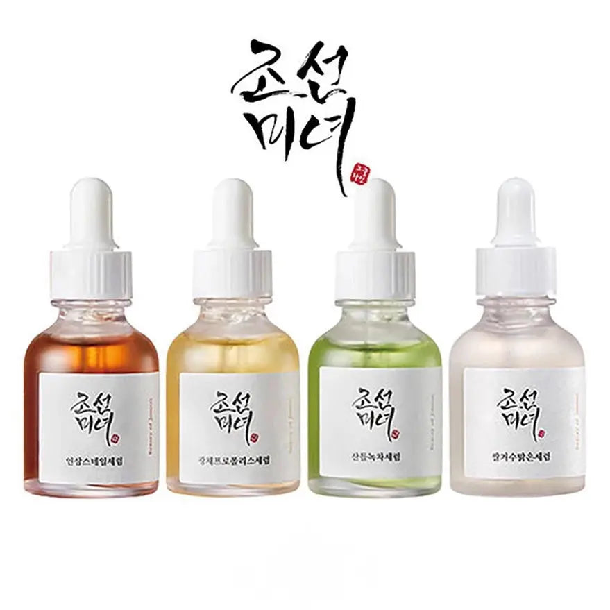 Korean Facial Moisturizing Calming Revive Glow Deep Serum Green Tea Panthenol Propolis Niacinamide Ginseng Snail Mucin Rice Skin BareGlow