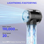 7 In 1 Hair Dryer Brush Brushless High Speed Hair Dryer with Diffuser Ionic Blow Dryer Hot Air Styling Comb Auto Hair Curler BareGlow