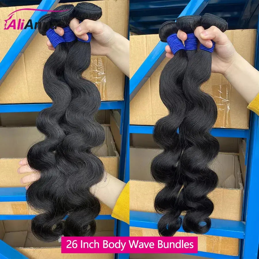 Brazilian Remy Wave Human Hair Bundles with Closure – 4x4, 5x5, 2x6 HD Lace BareGlow