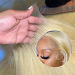 613 Honey Blonde 13x4 Lace Front Human Hair Wigs For Black Women Pre Plucked 13x6 360 Frontal Remy Brazilian Straight Wig 46inch BareGlow