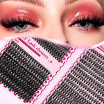 700PCS-30D/40D/50D 80D DIY Eyelash Extension Kit Mixed Length 9-16mm, D-Curl Eyelashes for DIY and Various Festive Celebrations BareGlow