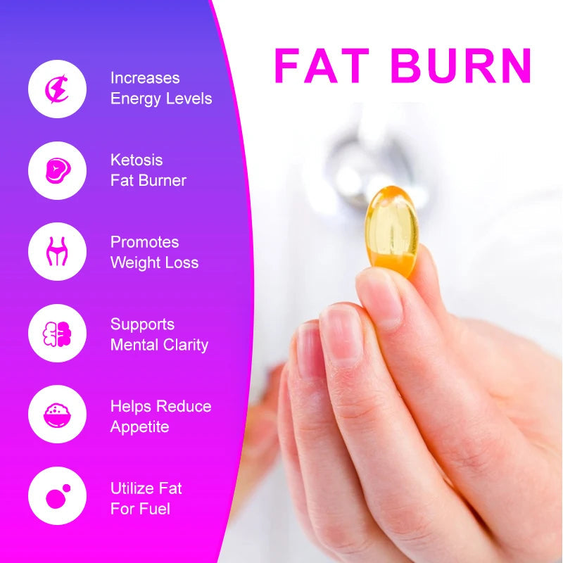 Keto Weight Loss Capsules, Thermogenic Fat Burners for Men and Women, Ketone Supplement Ketogenic Diet BareGlow