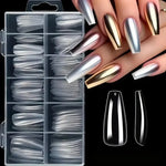 120 Pieces of Transparent Coffin/Mandarin/Aprilion/Square/Oval/Other Shape Style Boxed Nails BareGlow