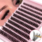 Super Bunch Mink Eyelashes 1 Box/200 Bundles Natural Eyelash Extension 3D Russia Individual Cluster Makeup Tools Lashes Cilia BareGlow