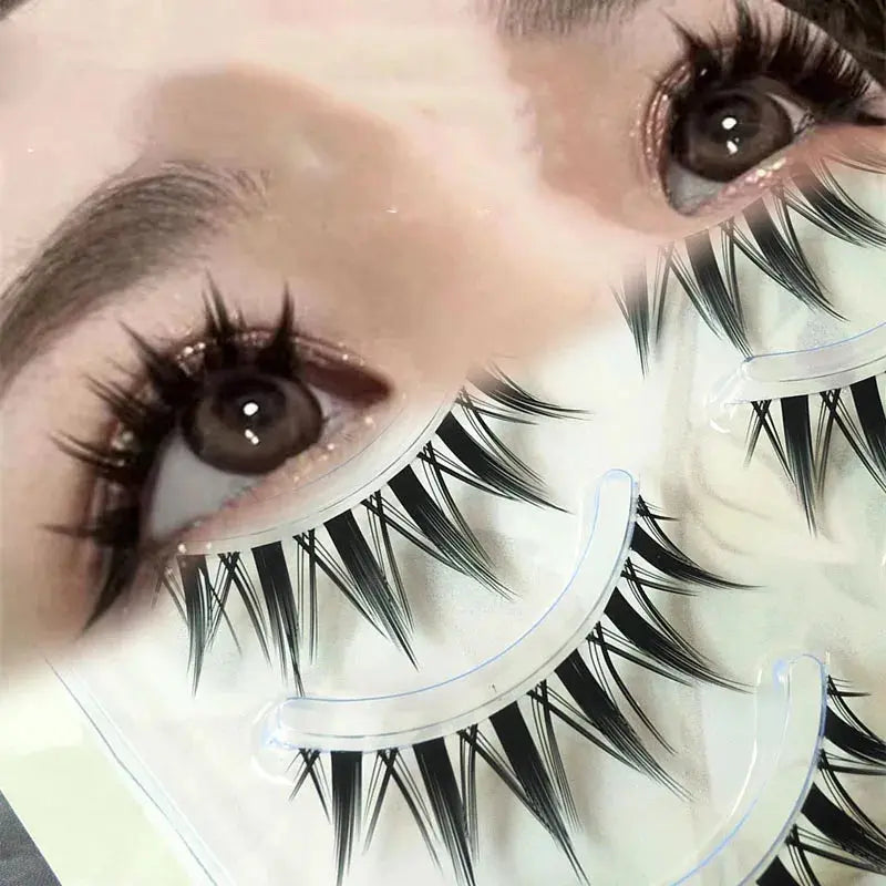 5 Pairs New Cosplay Air False Eyelashes Natural Transparent Thin Band Eyelashes Japanese Simulation Lashes Extension Makeup BareGlow