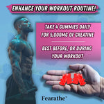Creatine Monohydrate Gummies - Boost Energy, Build Muscle Mass, and Improve Athletic Performance, Supports Mood Health BareGlow