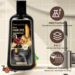 Water Ice Levin Black Hair Dye Shampoo 4-in-1 Mild Natural Herbal Ingredients 15 Minutes Fast Coloring Moisturizing Care 100ml BareGlow