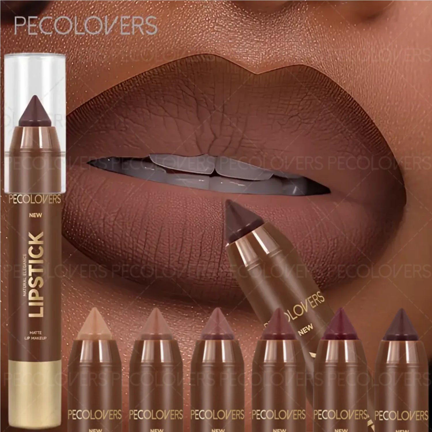 2-in-1 Lip Liner and Lipstick (1PC) - Matte Finish, For Defining Lip Contour, Fits Autumn and Winter Makeup Styles