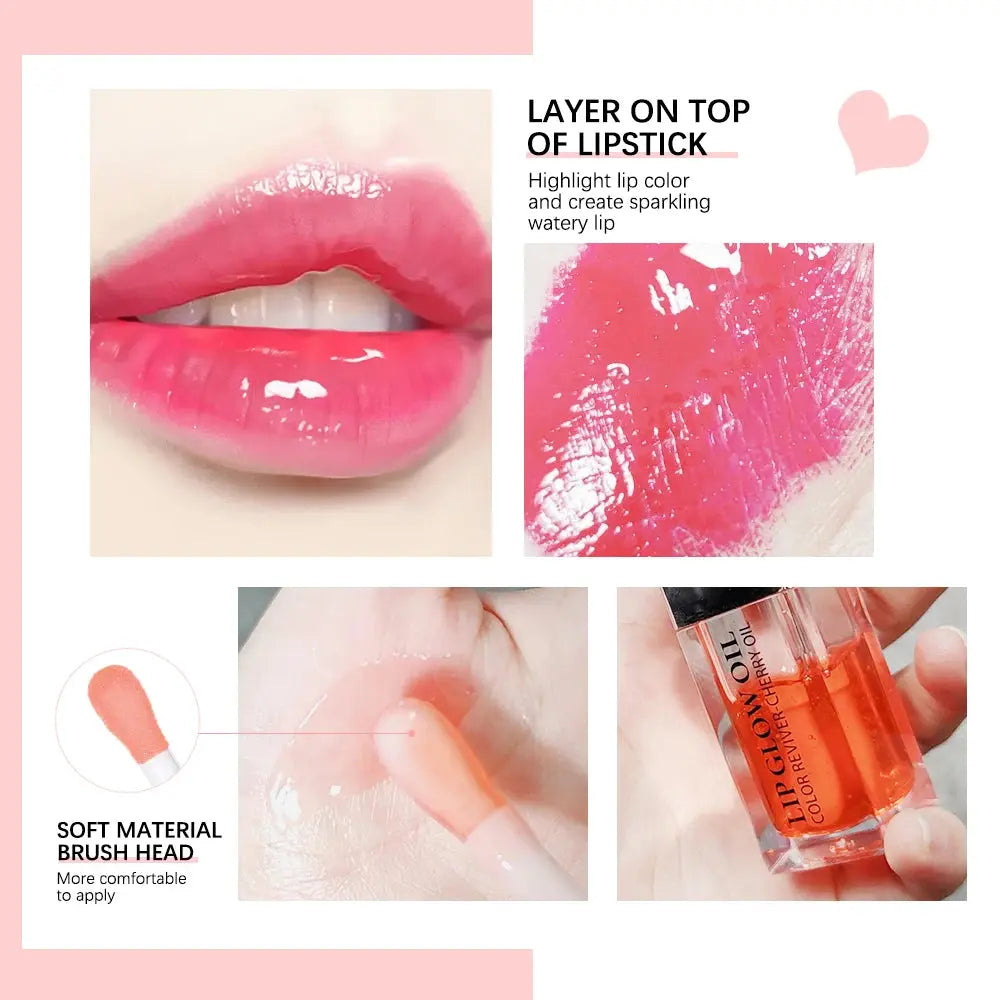 Moisturizing Lip Balm Original Lip Oil Gloss Care of the Lips Benetitnt for Lips Plumping Exfoliating Pink Plumping Gloss Oil BareGlow