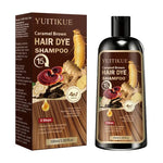 YUITIKUE 4-in-1 Caramel Brown Hair Dye Shampoo 100ml - Natural Instant Color Shampoo with Moisturizing Care BareGlow
