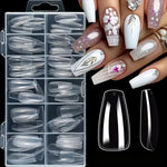 120 Pieces of Transparent Coffin/Mandarin/Aprilion/Square/Oval/Other Shape Style Boxed Nails BareGlow