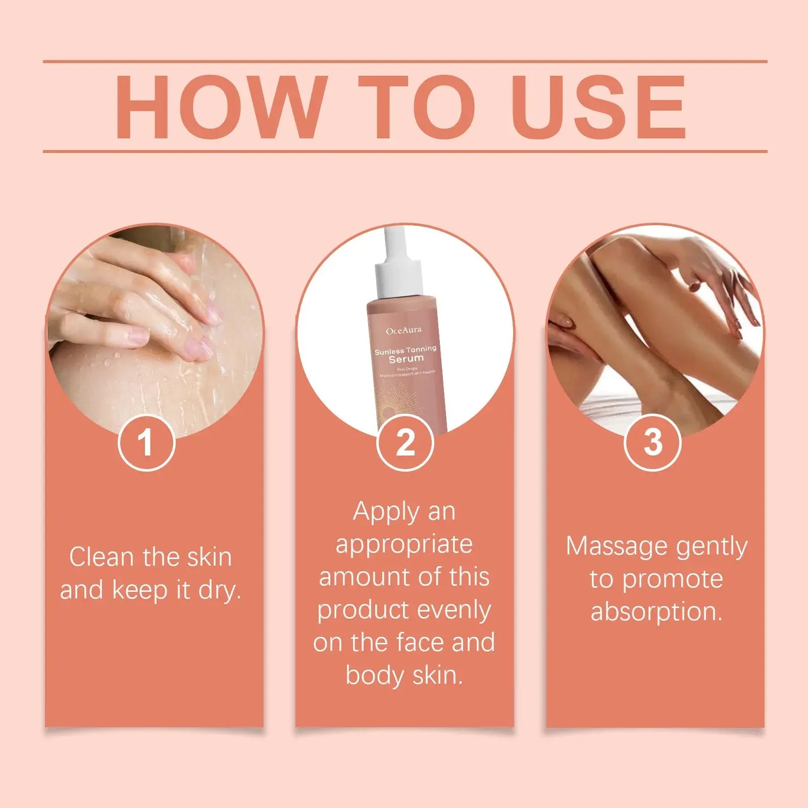 Herbal Sunless Tanning Essence Lasting Absorb Sunlight Natural Skin Sexy Protect Solarium Body Face Bronze Self Tanning Serums BareGlow