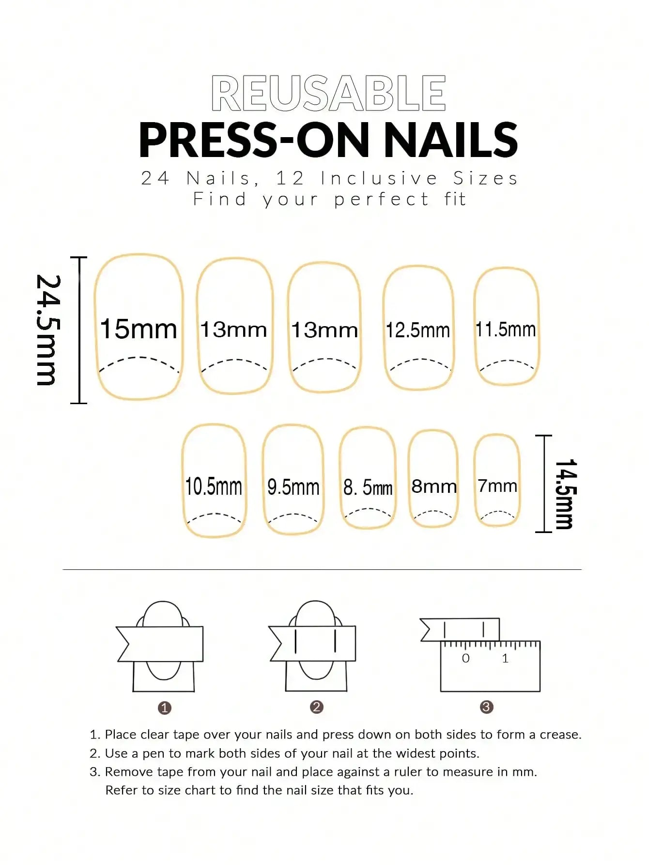 24pcs Short Square White French Flower Acrylic Press-On Nails, Cute Chrome Alloy Gel Manicure Nail Tips, Nail Art Supplies Set (Includes: 1pc Jelly Gel, 1pc Nail File), Suitable For Women Daily, Date, Party BareGlow