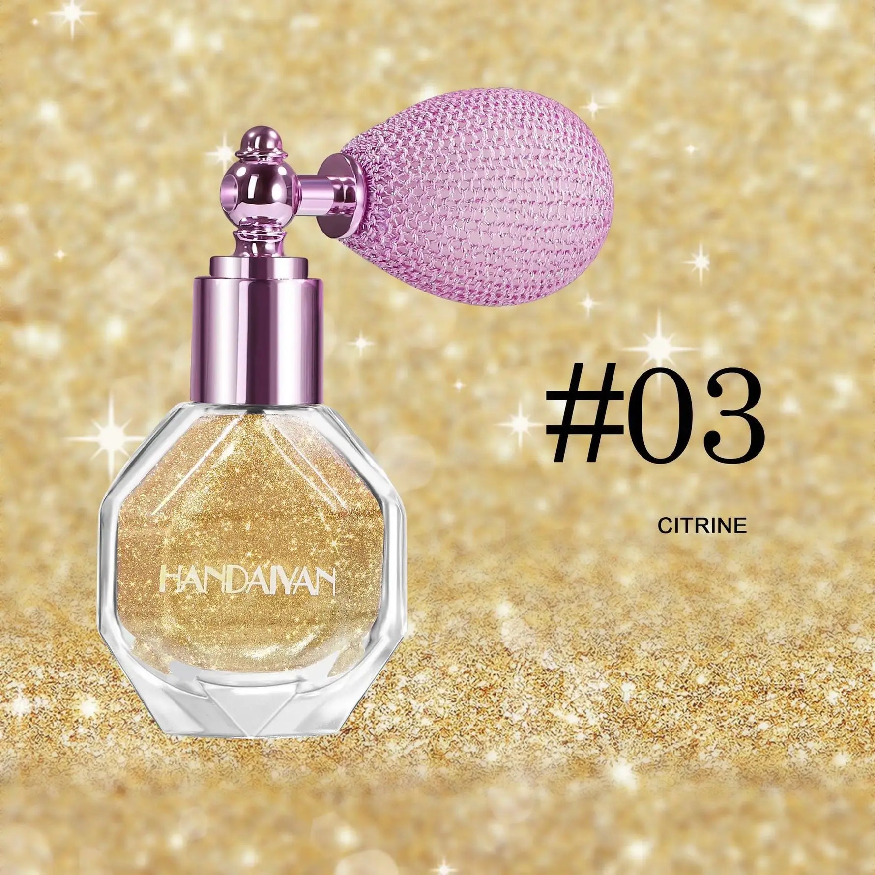 5 Color Body Highlight Powder Spray Brightening Sparkling Glitter Clothes Face Hair Makeup Highlighter Spray BareGlow