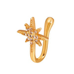 Fashion Gold Color Dragon Butterfly Fake Nose Ring for Women Africa Copper Helix U Shape Faux Aro Nariz Piercing BareGlow